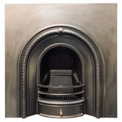19th Century Style Arched Cast Iron Fireplace Insert