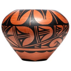 Vase en poterie du Sud-Ouest Donald Chinana Jemez
