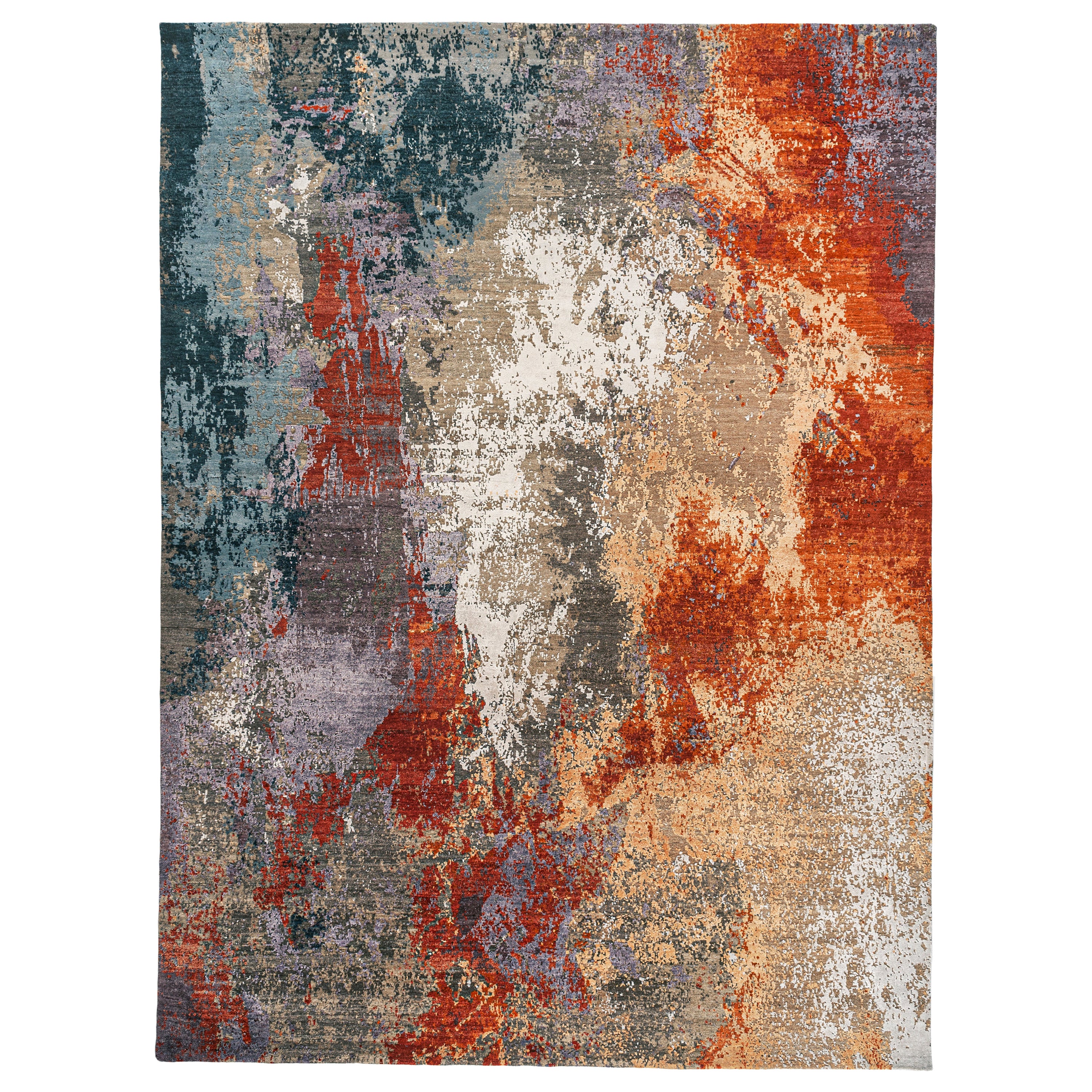 Multi Color Abstract Design Rug For Sale