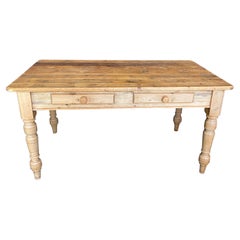 Classic Early 20th Century British Country Farm Table or Desk