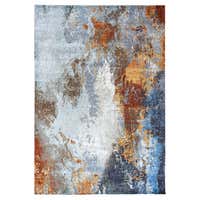 Ivory Multi Abstract Rug For Sale at 1stDibs