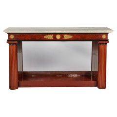 Russian Empire Ormolu-Mounted Mahogany Console Table Cupboard, Circa 1825