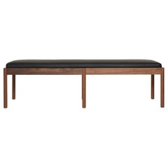 Feast Bench in solid wood and upholstery by Bowen Liu