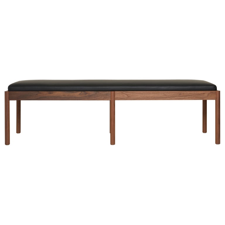 Feast Bench in solid wood and upholstery by Bowen Liu For Sale