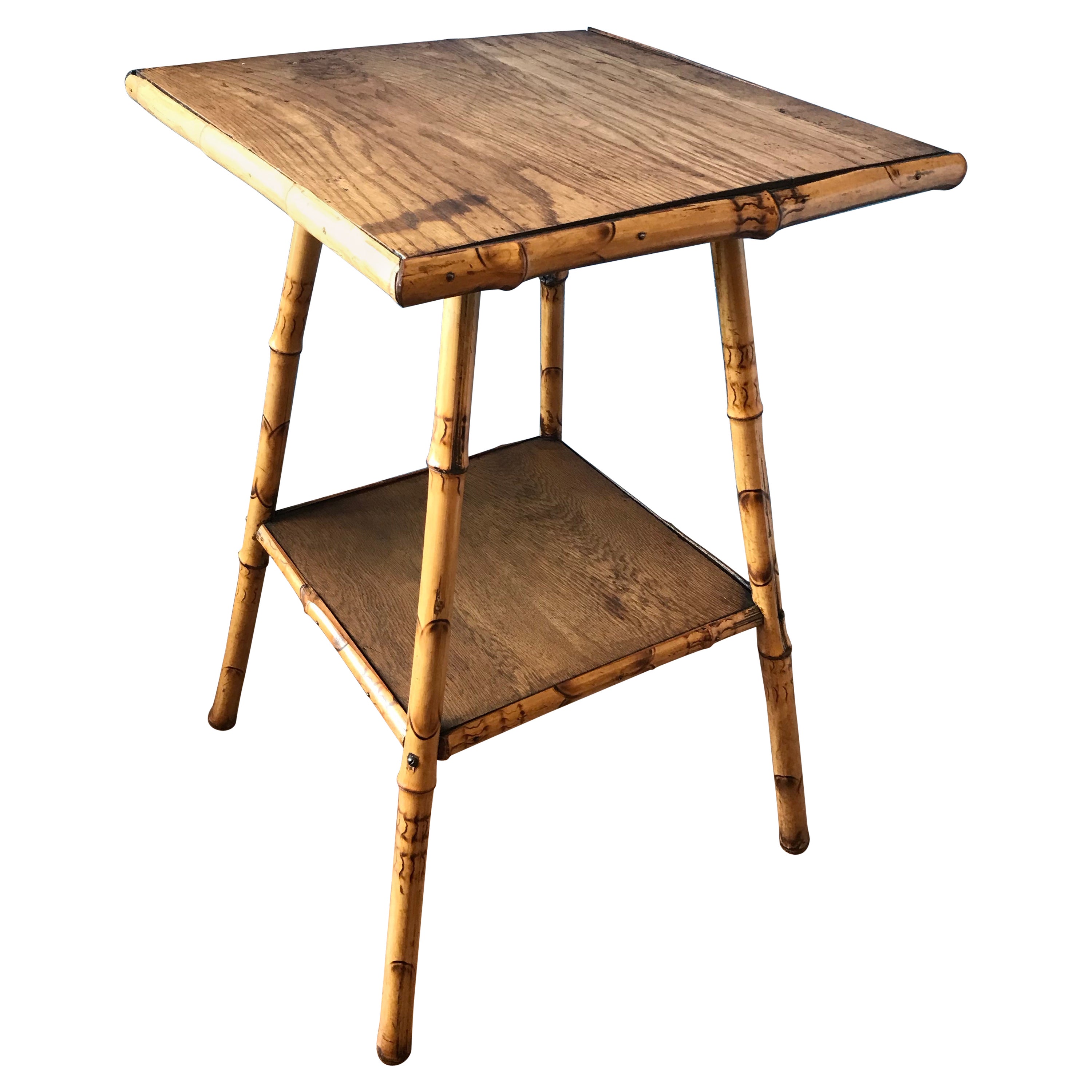 Edwardian Bamboo Side Table For Sale