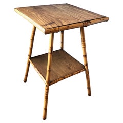 Antique Edwardian Bamboo Side Table