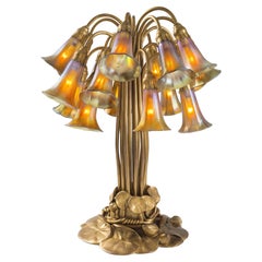 Tiffany Studios New York "Eighteen Light Lily" Table Lamp