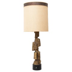 Brutalist Vintage Table Lamp by Tempestini