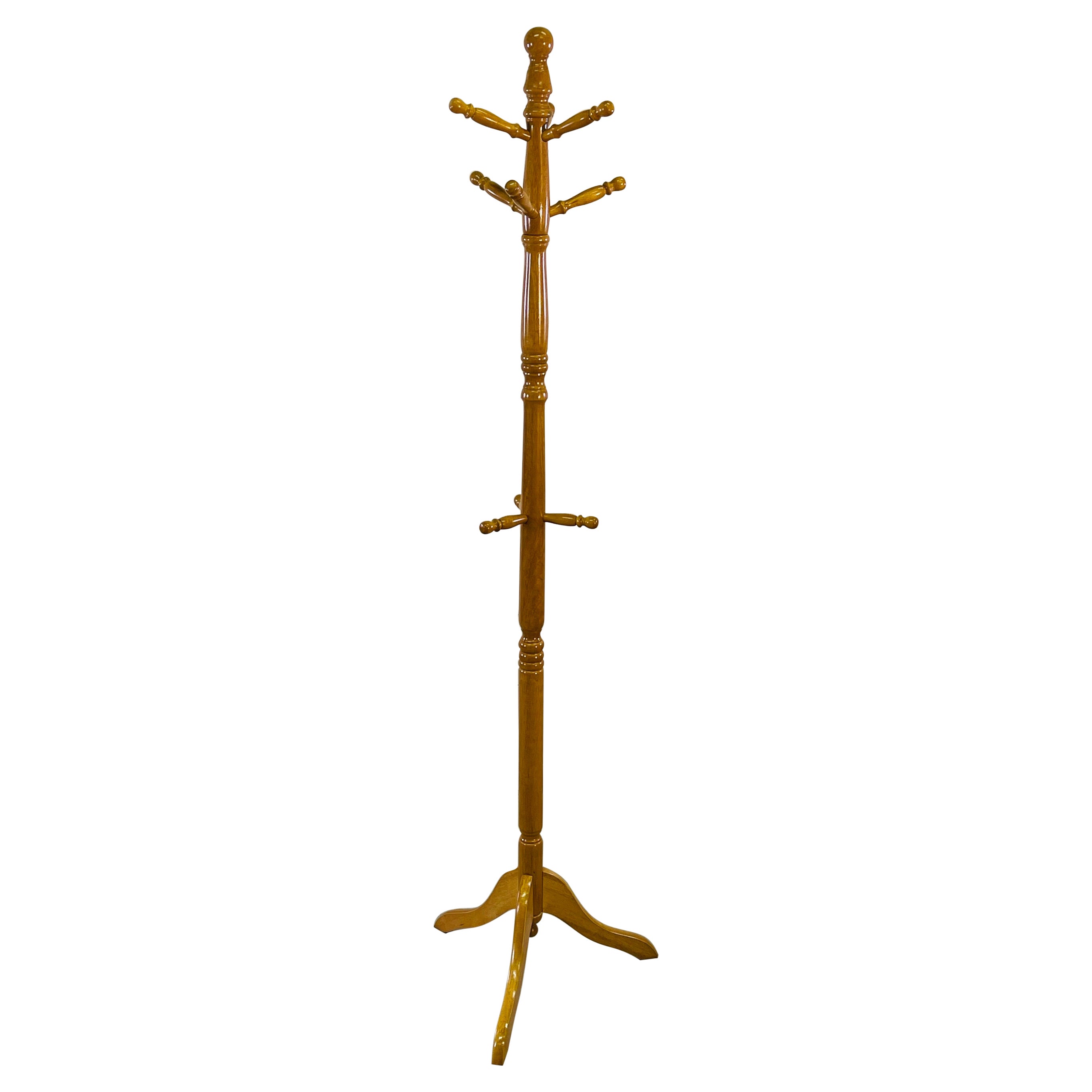 Tall Maple Wood Coat Rack For Sale