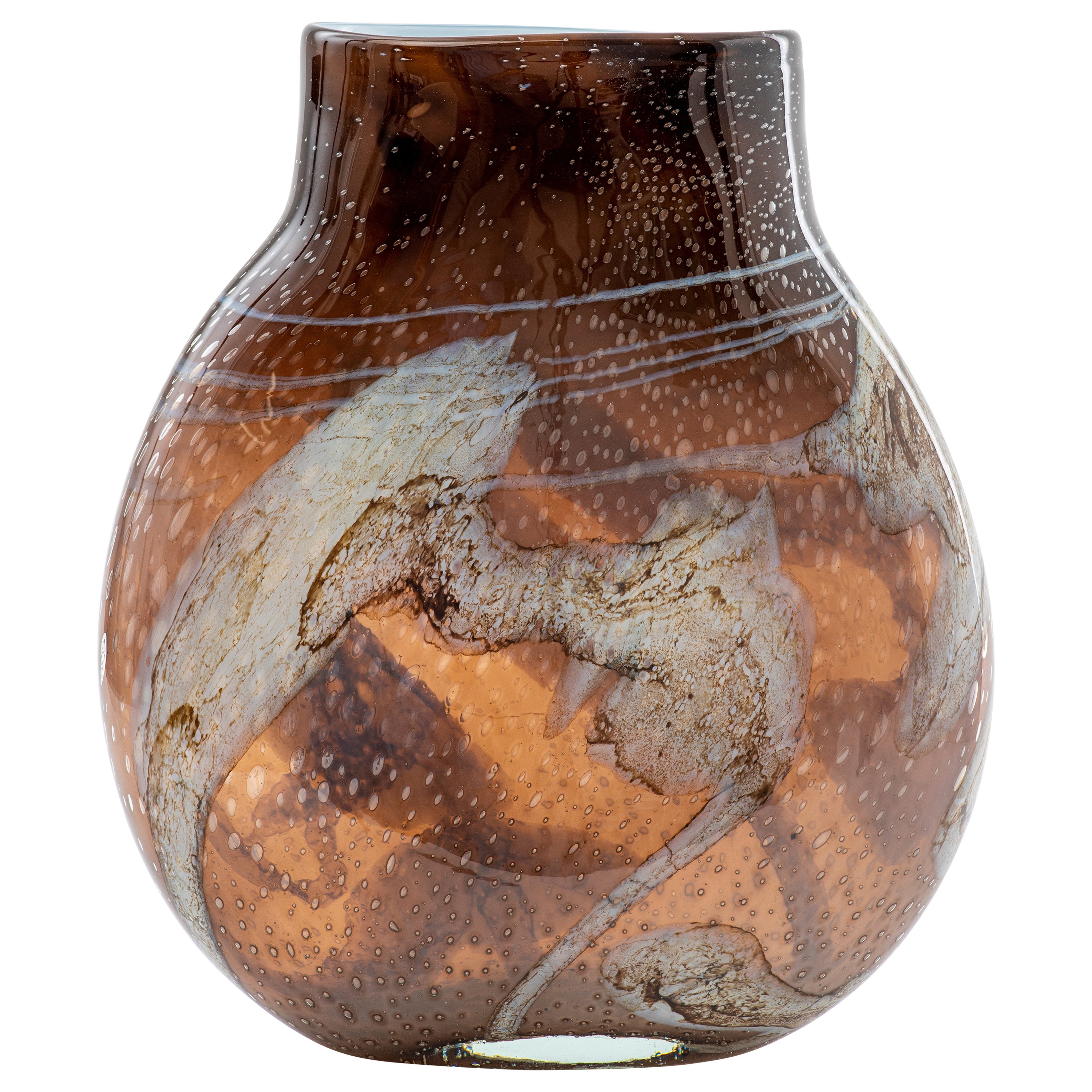 Modern Art Studio Glass Vase For Sale