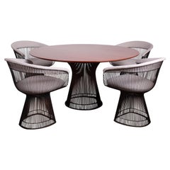 Bronze and Teak Warren Platner Dining Set for Knoll