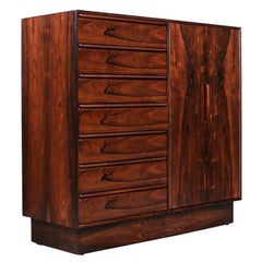 Mid-Century Modern Brazilian Rosewood Bachelor Chest of Drawers 