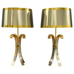 Exciting Set of Two Maison Charles Table Lamps / Mod, Corolle