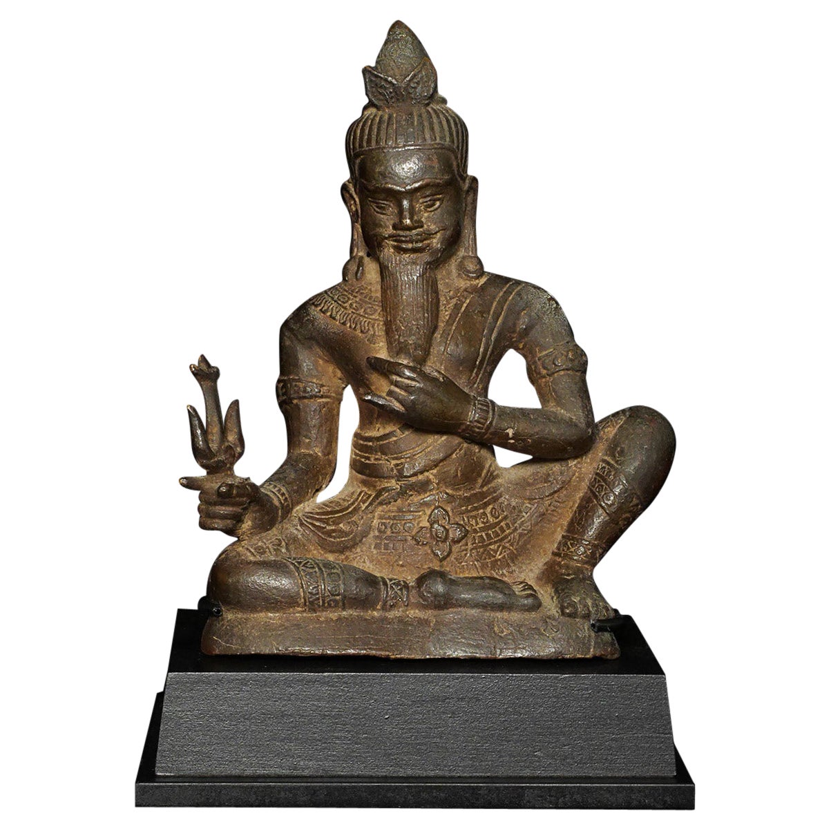 Antike vietnamesische Shiva aus Bronze aus dem 17./18. Jahrhundert, 7903