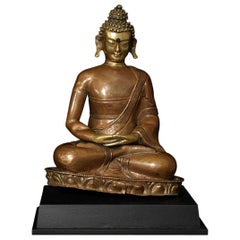 18th C. Mongolian Copper Repousse Buddha -reserve slashed to less than half