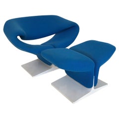 Chaise et pouf ruban de Pierre Paulin pour Artifort