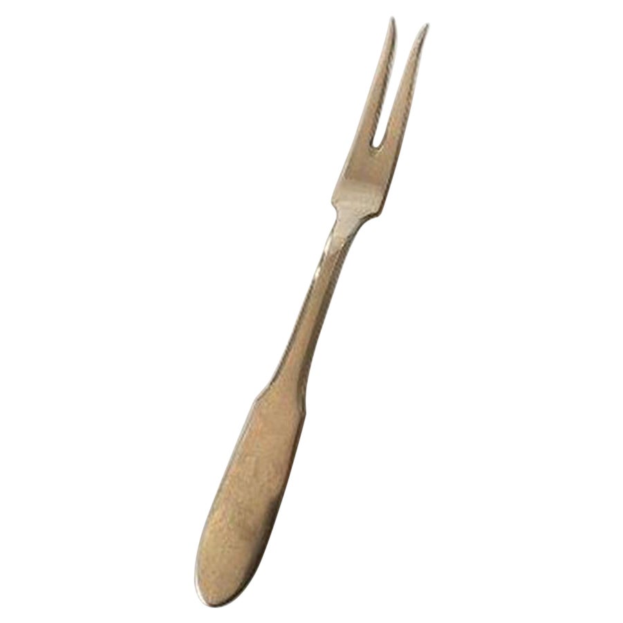 Georg Jensen Stainless 'Mitra' Matte Meat Fork For Sale