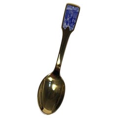 Royal Copenhagen 1994 Annual Gilded Spoon with Enamel
