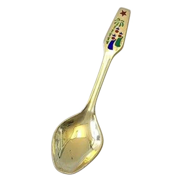 Meka Sterling Silver Christmas Teaspoon, 1968 For Sale