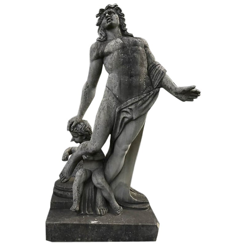 Beautiful Sanstone vintage Statue from the 19th Century from Belgium For Sale