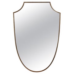 Mid-Century Italian Wall Mirror with Brass Frame 'circa 1950s'