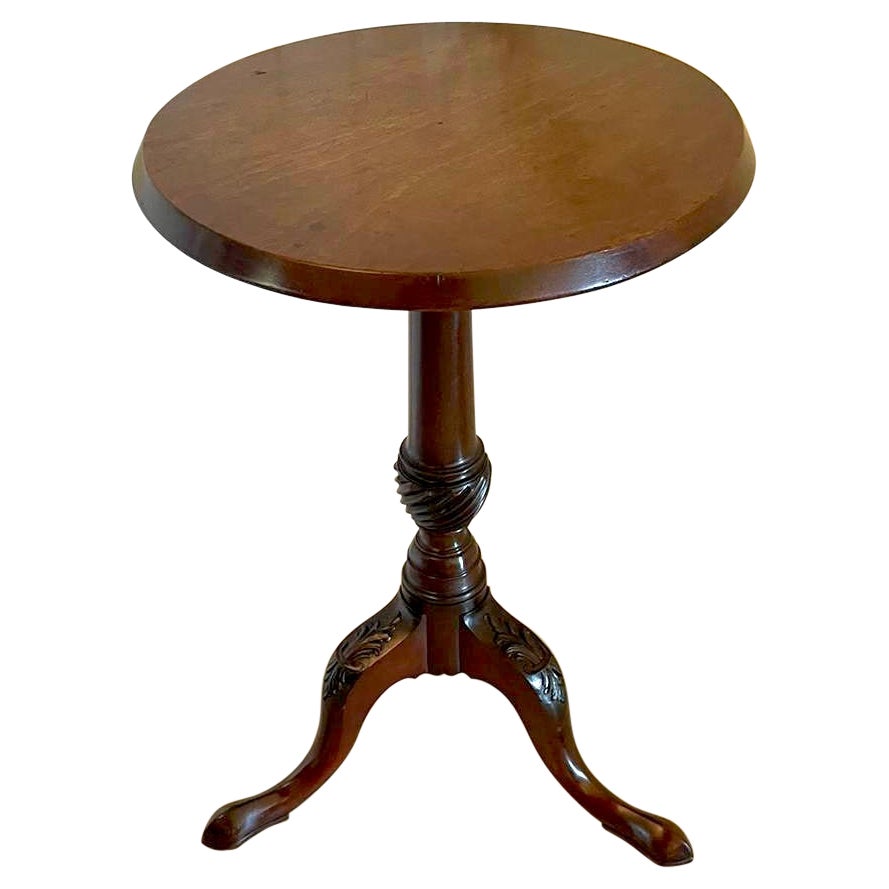 Quality Antique George III Mahogany Wine Table/ Kettle Stand For Sale