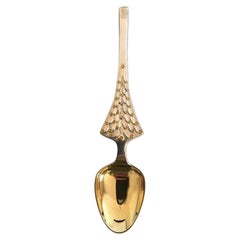 A. Michelsen Christmas Spoon 1965 in Gilded Sterling Silver and Enamel