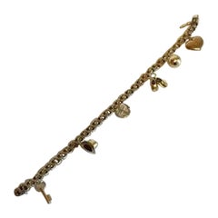 Bismarck Bracelet with Charms in 8K Gold