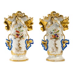 Pair of Paris Porcelain Vases, 19th Century