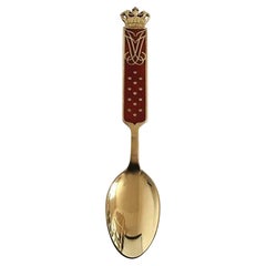 Anton Michelsen Commemorative Spoon in Gilded Sterling Silver from 1960