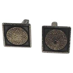 Mexico Sterling Silver/Gold Cuff Links