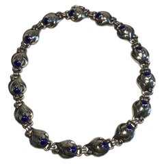 Evald Nielsen Sterling Silver Necklace with Lapis