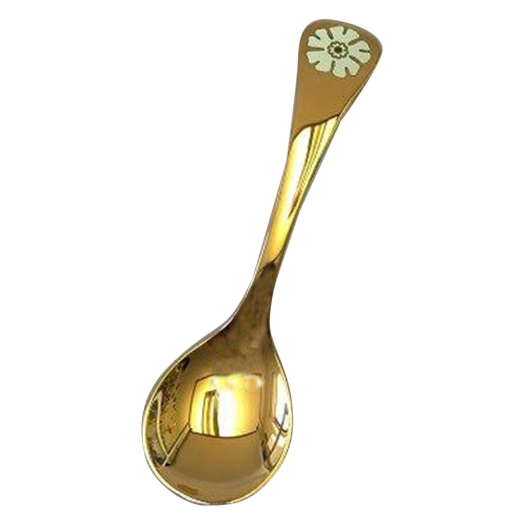 Georg Jensen Annual Spoon in Gilded Sterling Silver, 1981 For Sale