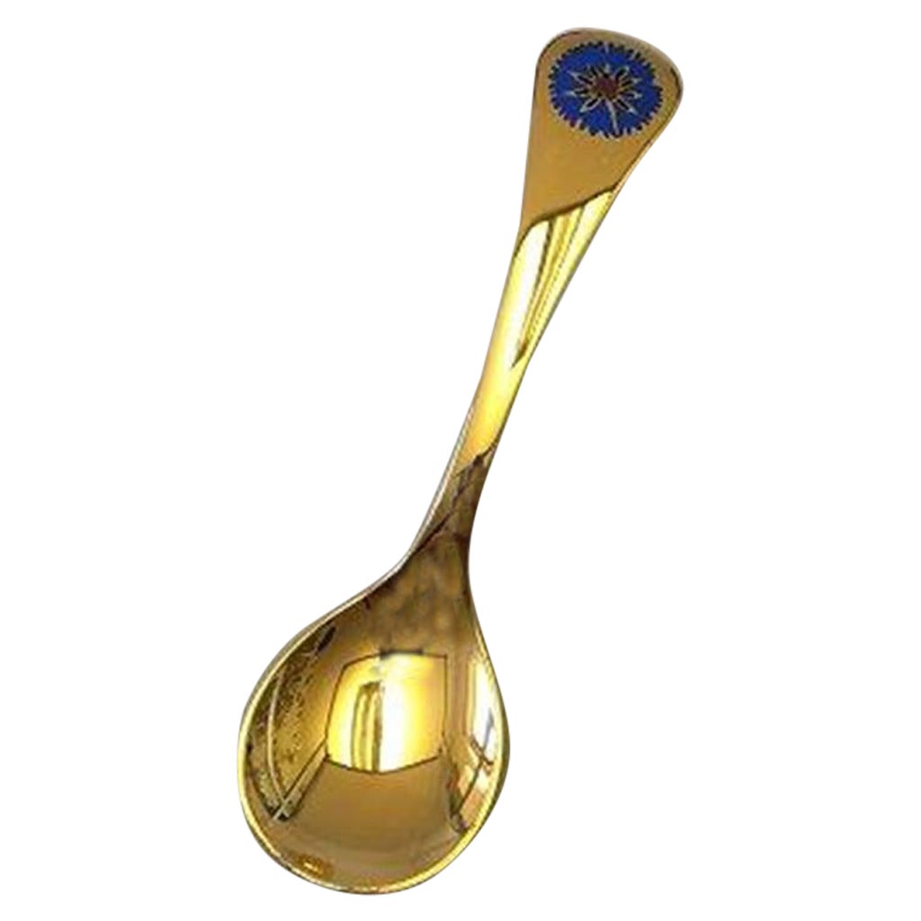 Georg Jensen Annual Spoon 1972 in Gilded Sterling Silver For Sale