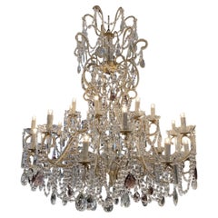 Opulant Large French Chandelier, 1920-40s
