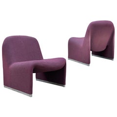 Pair of Mid-Century Modern Alky Lounge Chairs by Giancarlo Piretti for Artifort