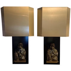 Vintage Decorative Buddha Sconces, France, 1970s