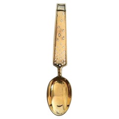 A. Michelsen Christmas Spoon 1947 in Gilded Sterling Silver with Enamel