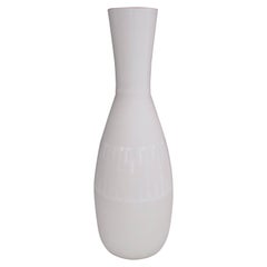 Retro Cased Glass White Floor Vase