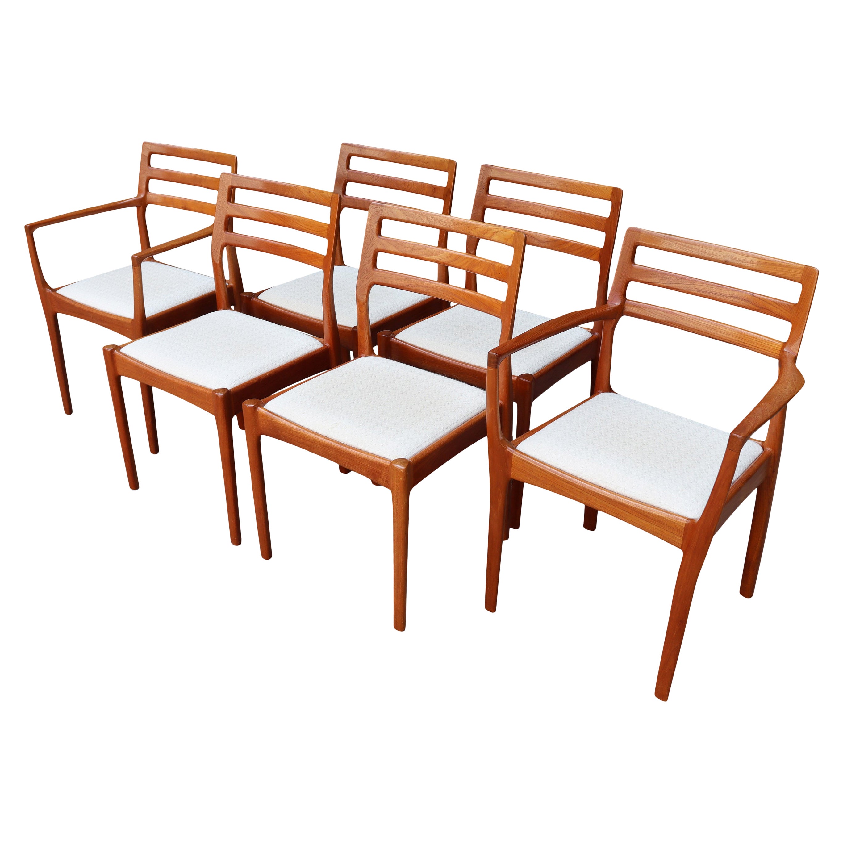 Midcentury Danish Modern Teak Dining Chairs at 1stDibs
