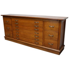 Used Very Large Dutch Oak Apothecary Cabinet, 1930s