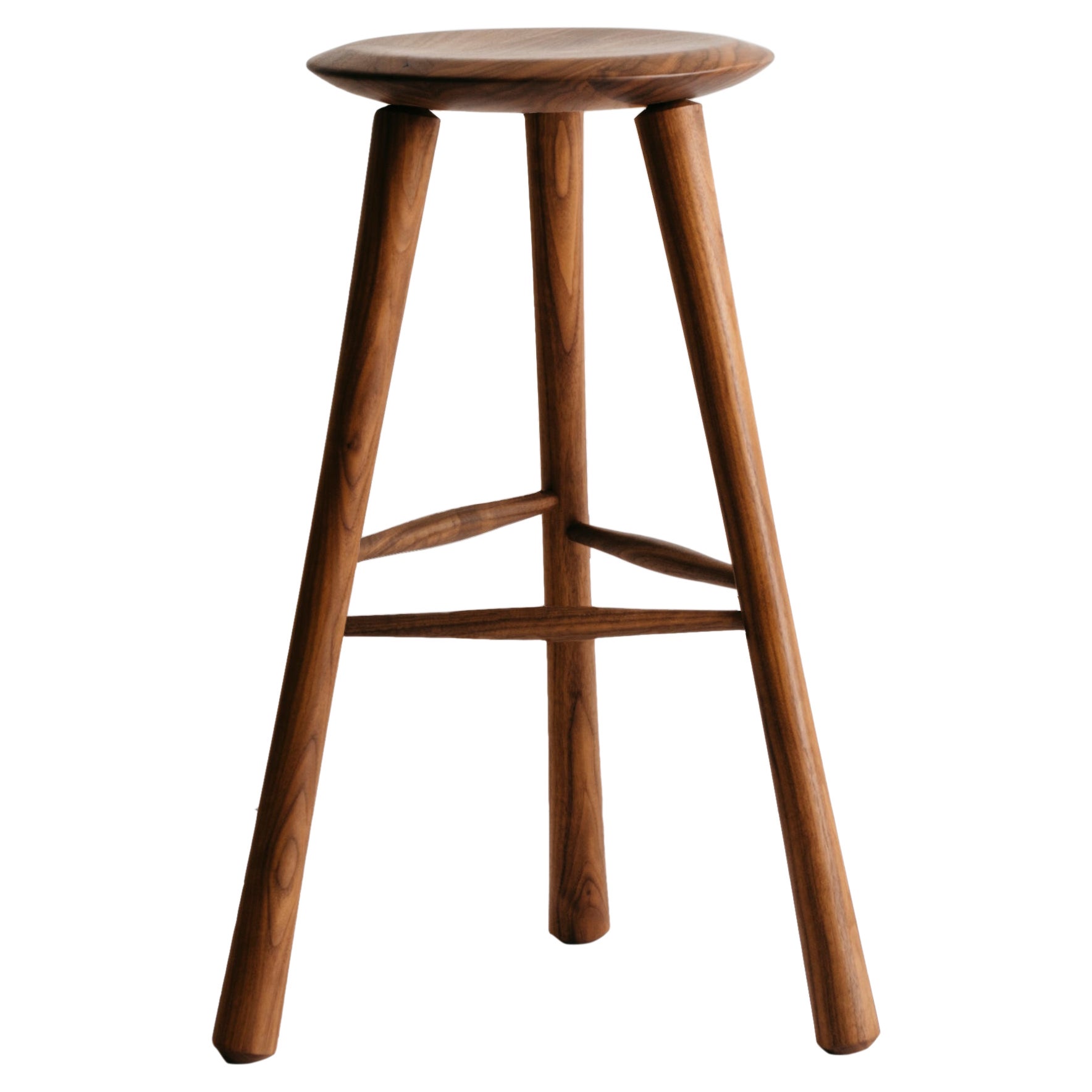 Richard Watson Fawn Stool Walnut, Counter Height For Sale