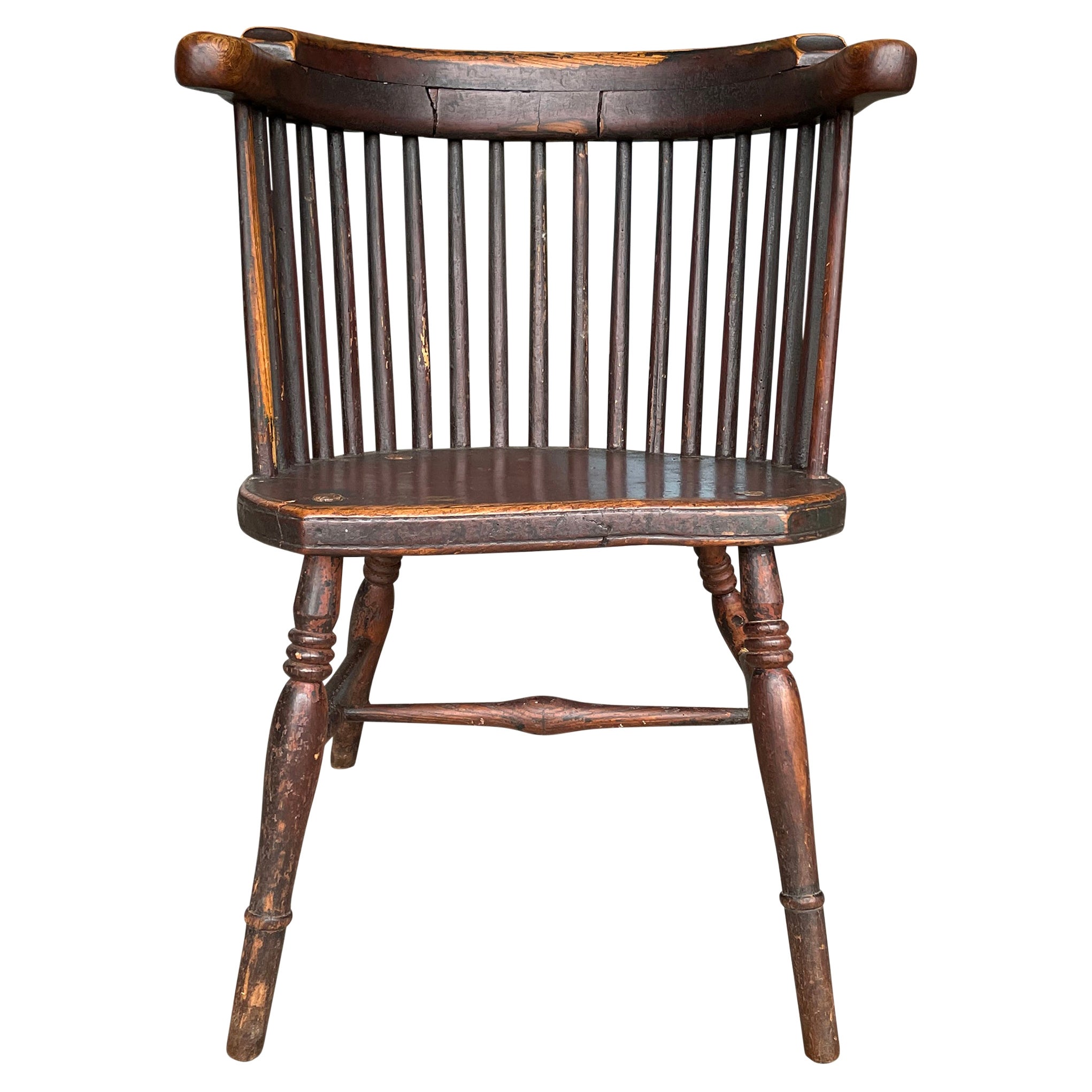 19th Century English Barrelback Windsor Chair
