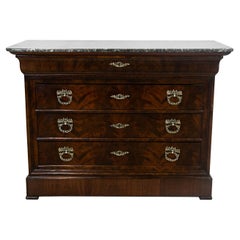 French Louis Phillipe Marble Top Chest