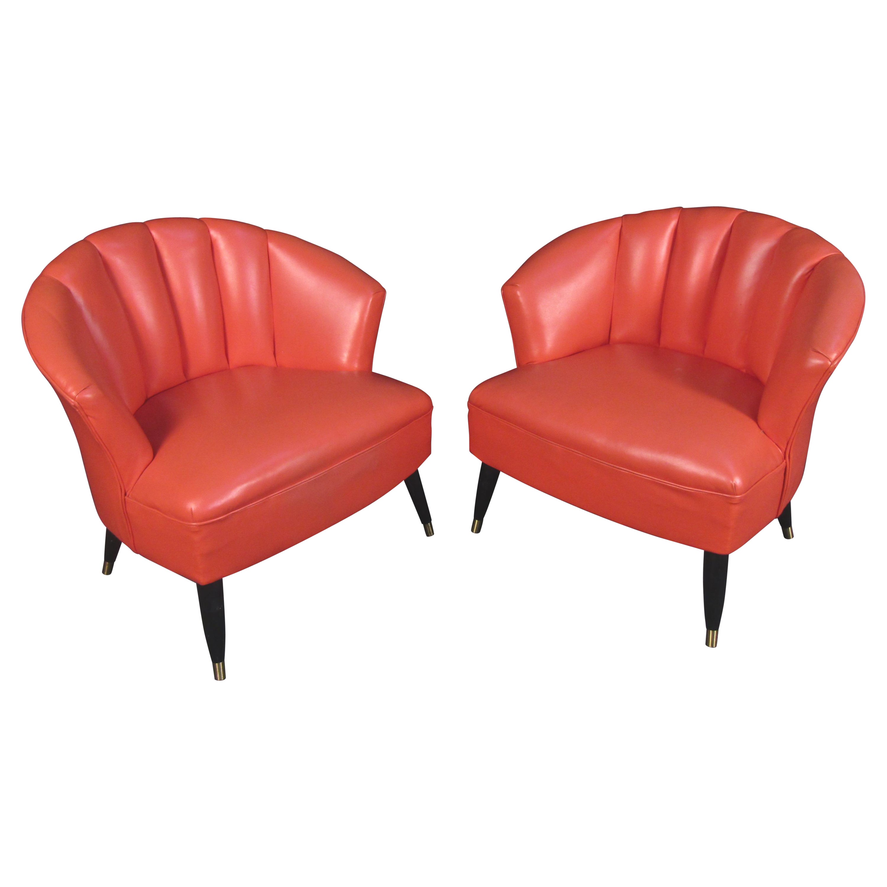 Pair of Mid-Century Barrel Chairs