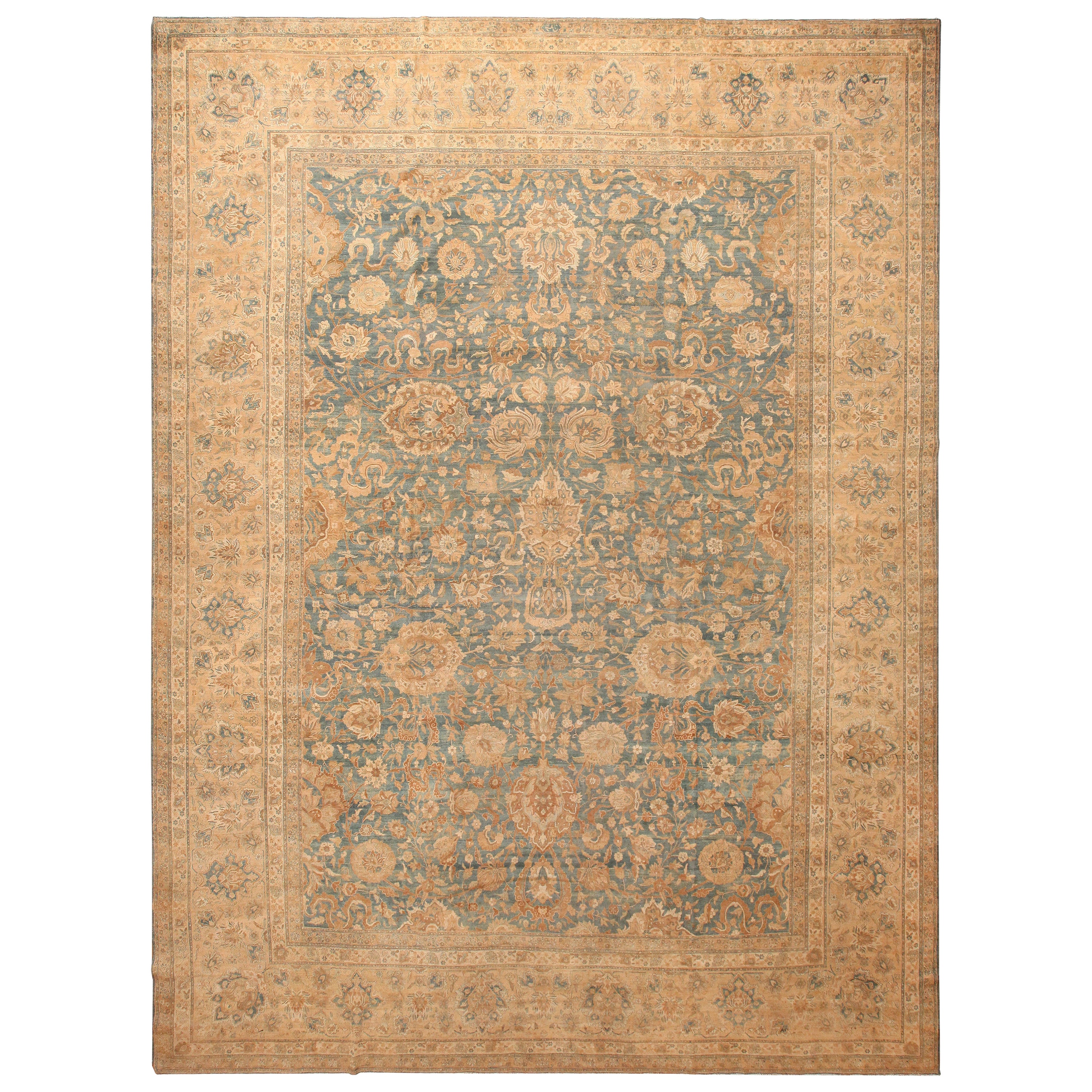 Antiker persischer Kerman-Teppich. 14 ft 2 in x 19 ft 7 in