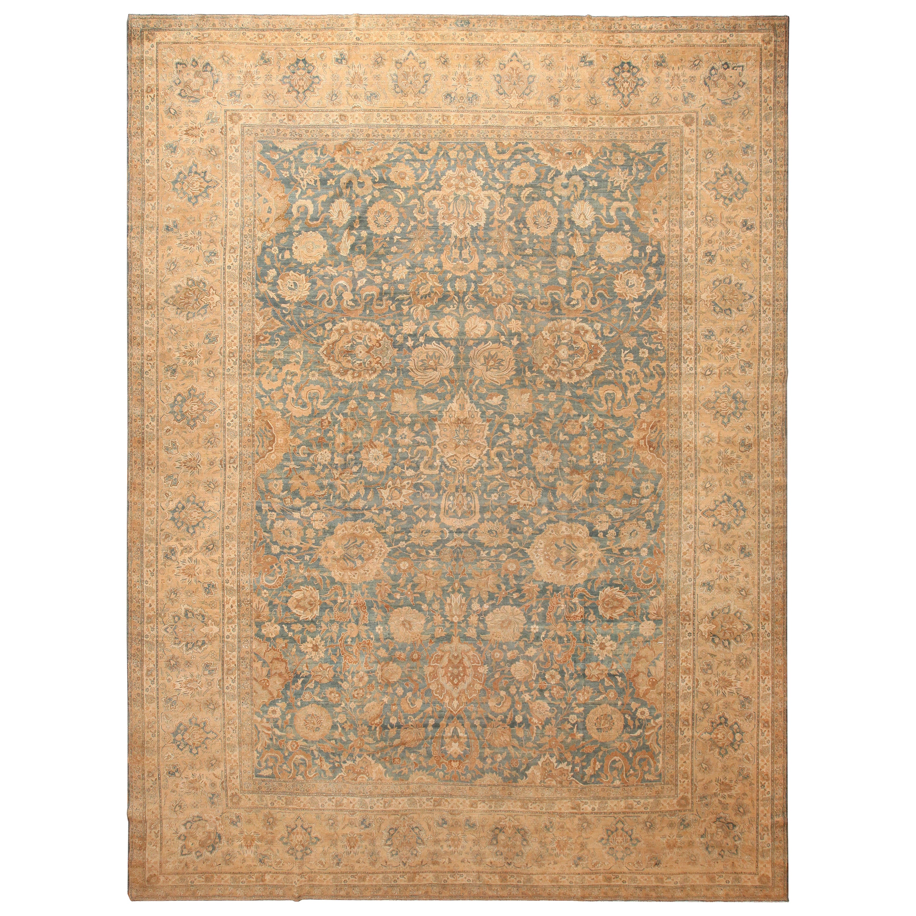 Antique Persian Kerman Area Rug. 14 ft 2 in x 19 ft 7 in For Sale