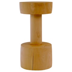 Turned Wooden Pedestal #14 in Bleached Catalpa
