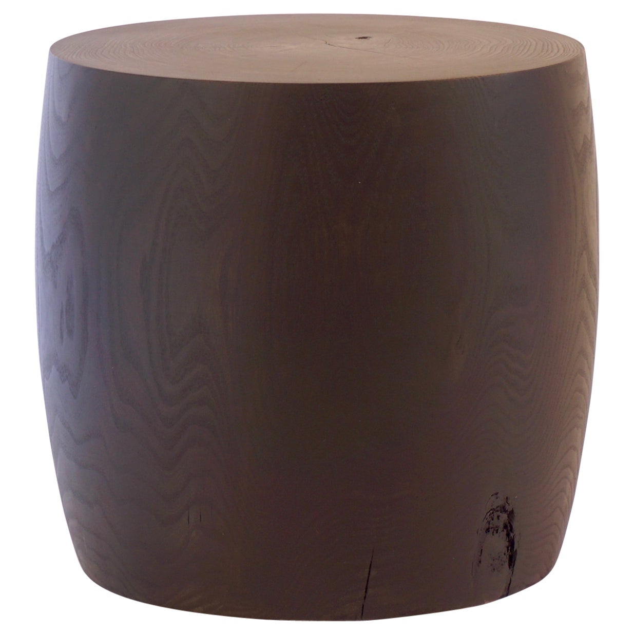 Turned Wooden Pedestal #9 in Ebonised Catalpa