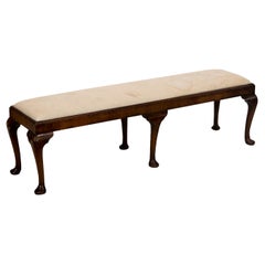 Vintage Long Queen Anne Bench